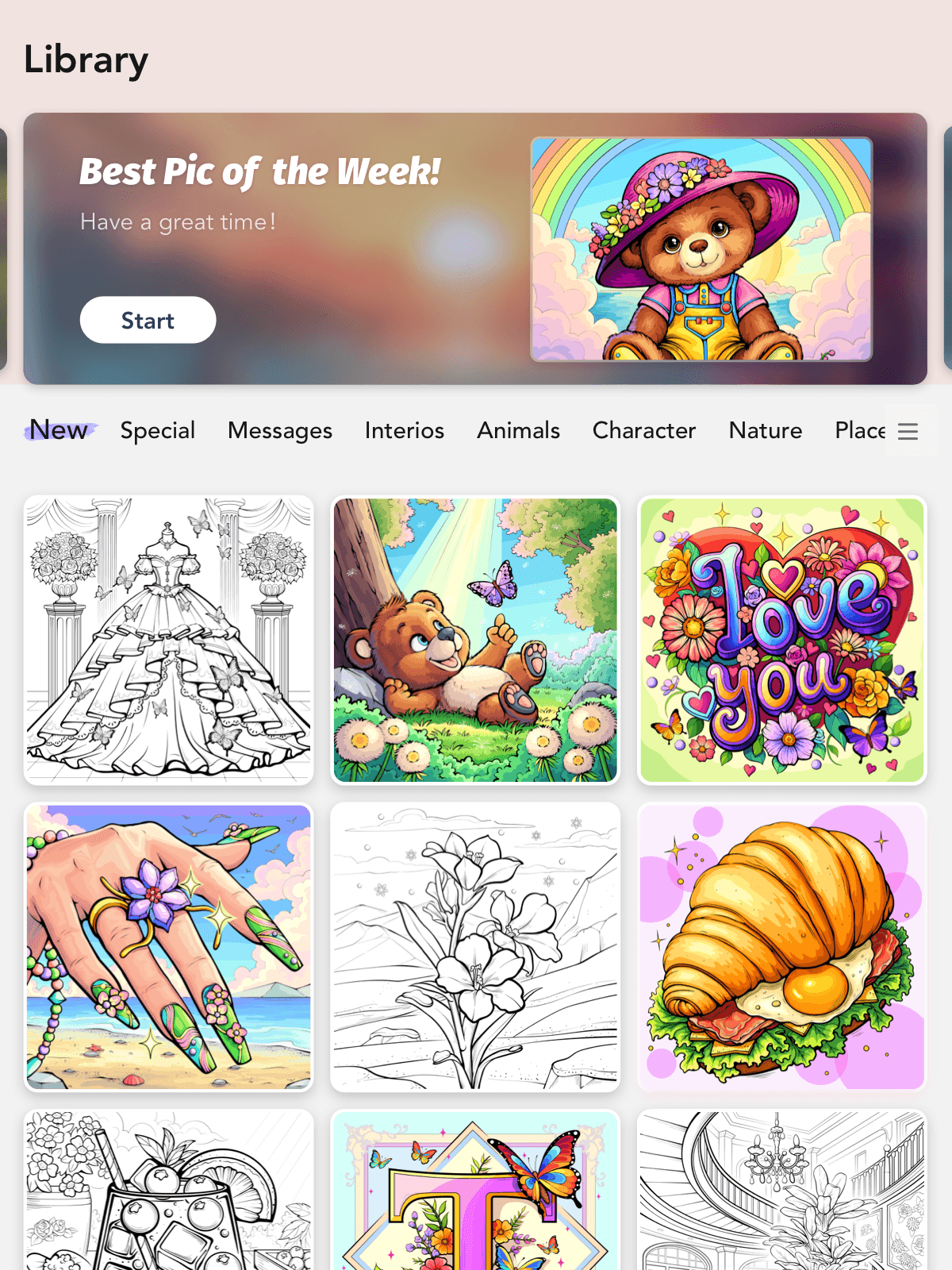 Rich content categories in Paint.ly